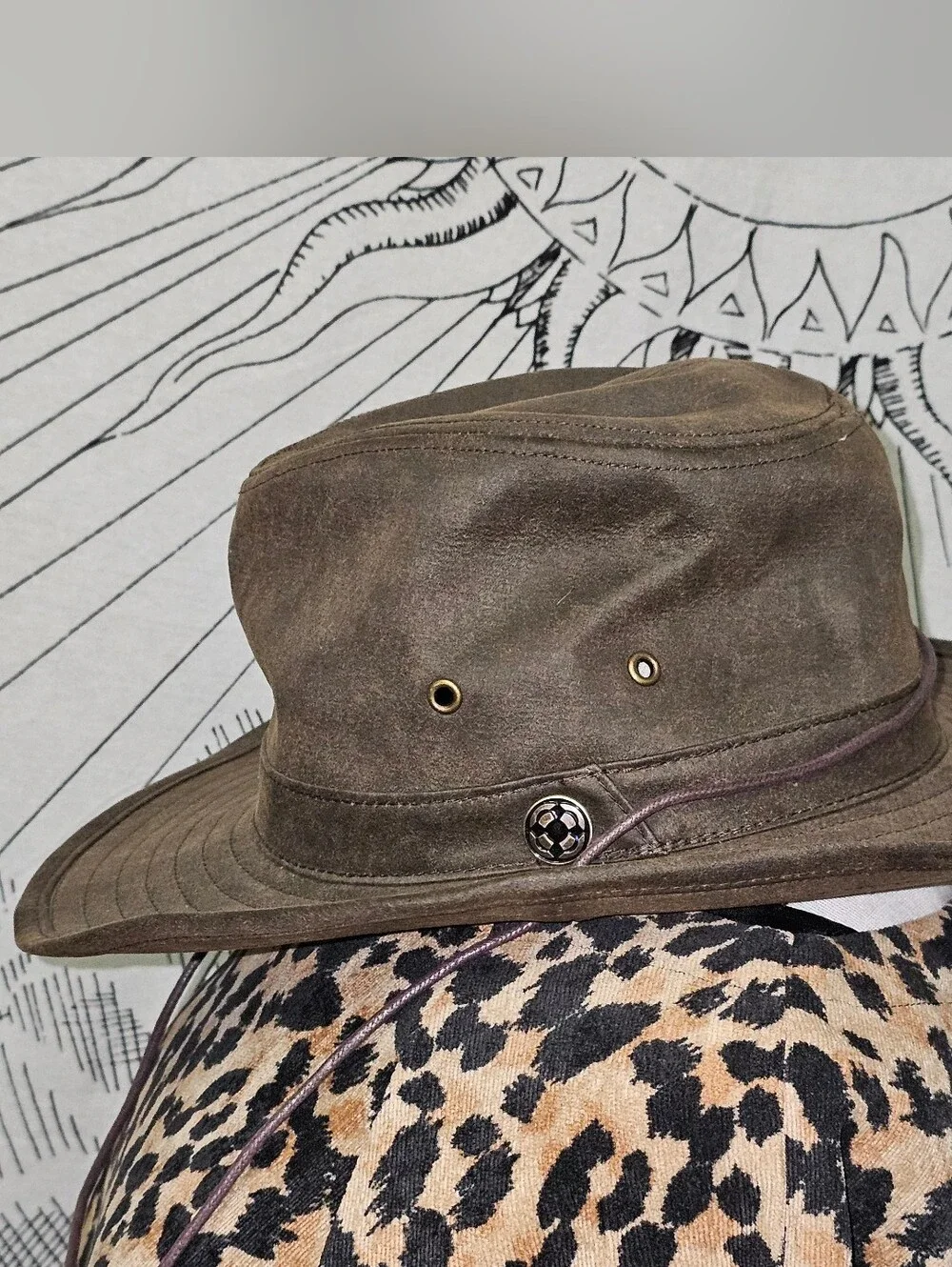 Irwin Brown Western Weathered Outback Hat by American Hat Makers Med 7-1/8